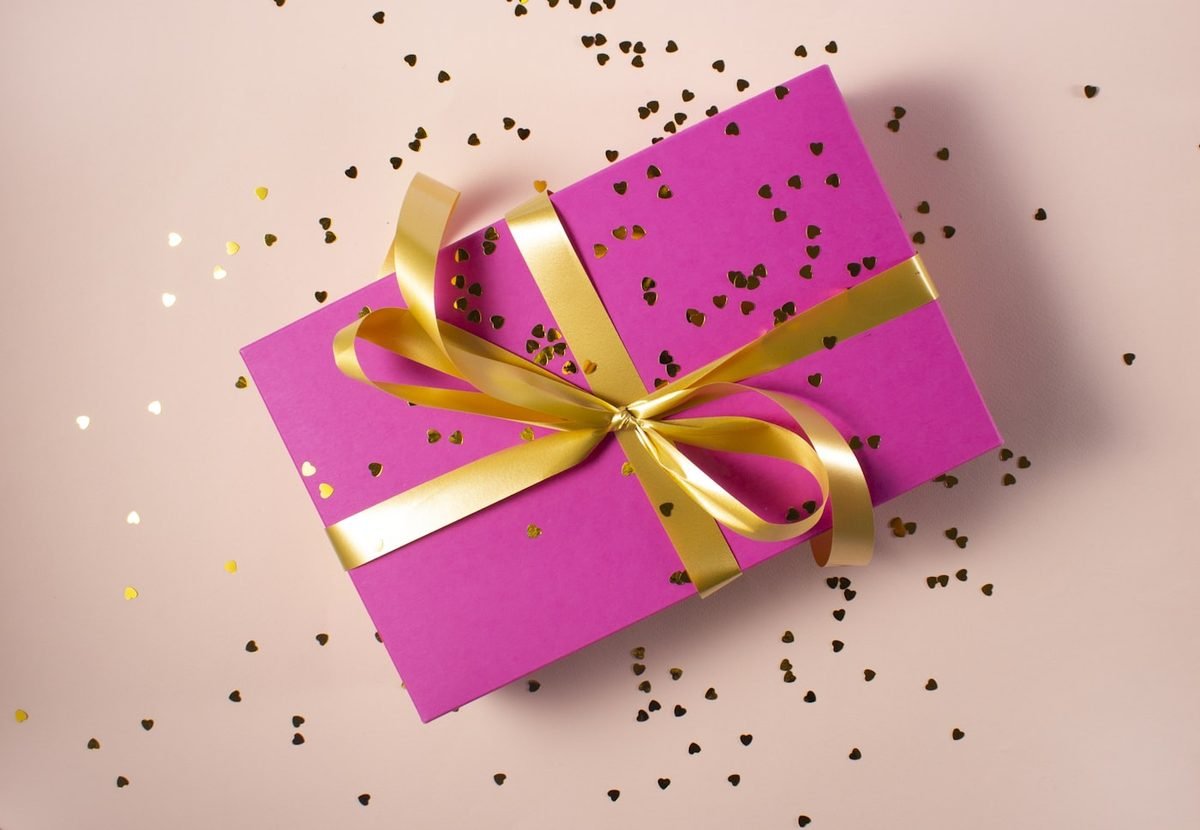 Luxury gift box with ribbon